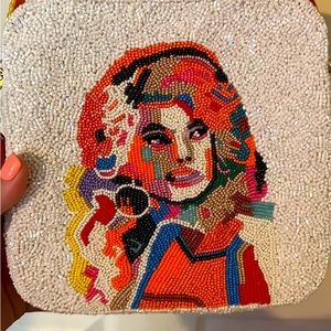 Moyna hand beaded Dolly Parton crossbody bag